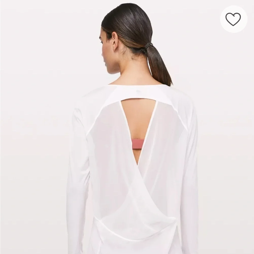 Lululemon XL Elegant White Sheer Women's Top